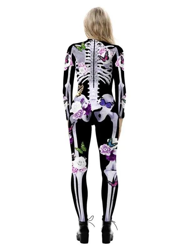 Clara | Halloween skeleton costume with a striking floral print