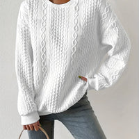 Theresa | Edler Zopfpullover aus Baumwollmix mit Lockerer Relaxed-Fit-Silhouette