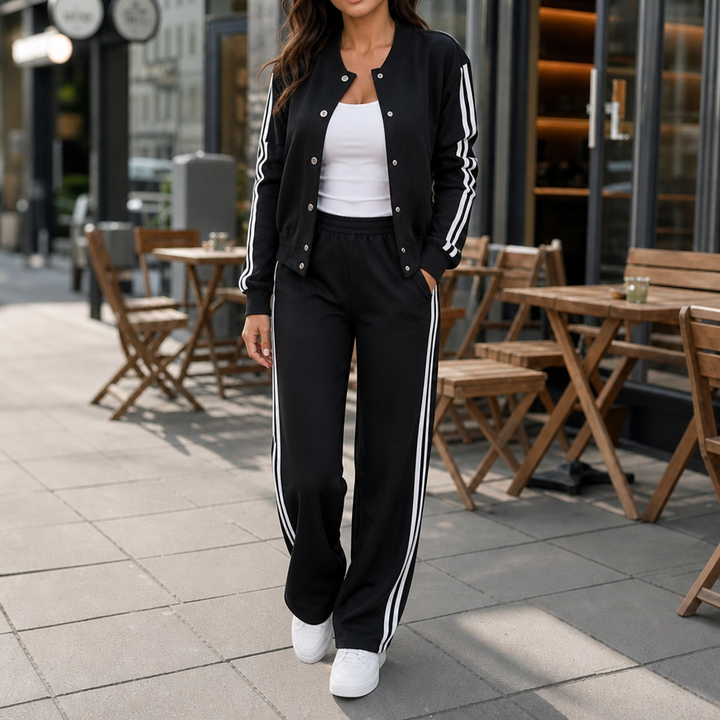 Wearbella | High-Waisted Wide-Leg Tracksuit Set – Komfortabel und Poliert