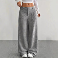 Lena | Hochtaillierte Wide-Leg-Hose mit Praktischen Fronttaschen