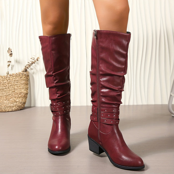 Ragnhild | Stilvolle Kniehohe Slouch-Stiefel Für Jeden Tag