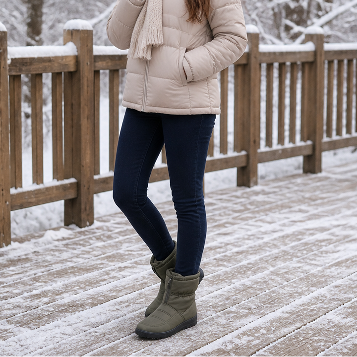 Frostbella | Zip-Up Mid-Calf Snow Boots für kalte Tage