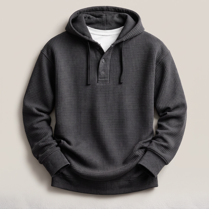 Waffle | Knit Pullover für Herren mit Kapuze