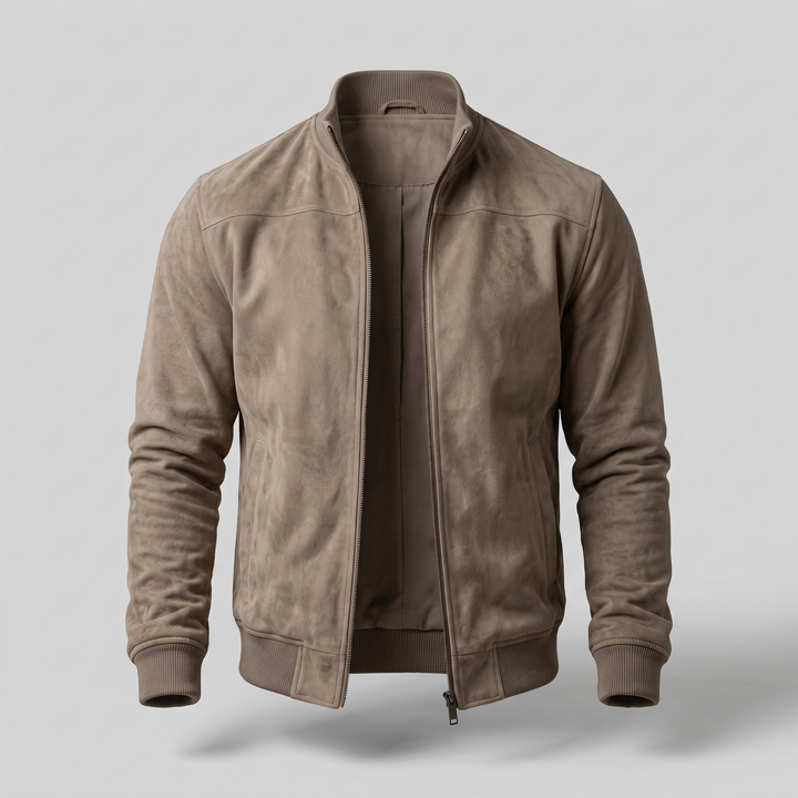 Classic | Suede Zip Bomber – Modern Look für Männer