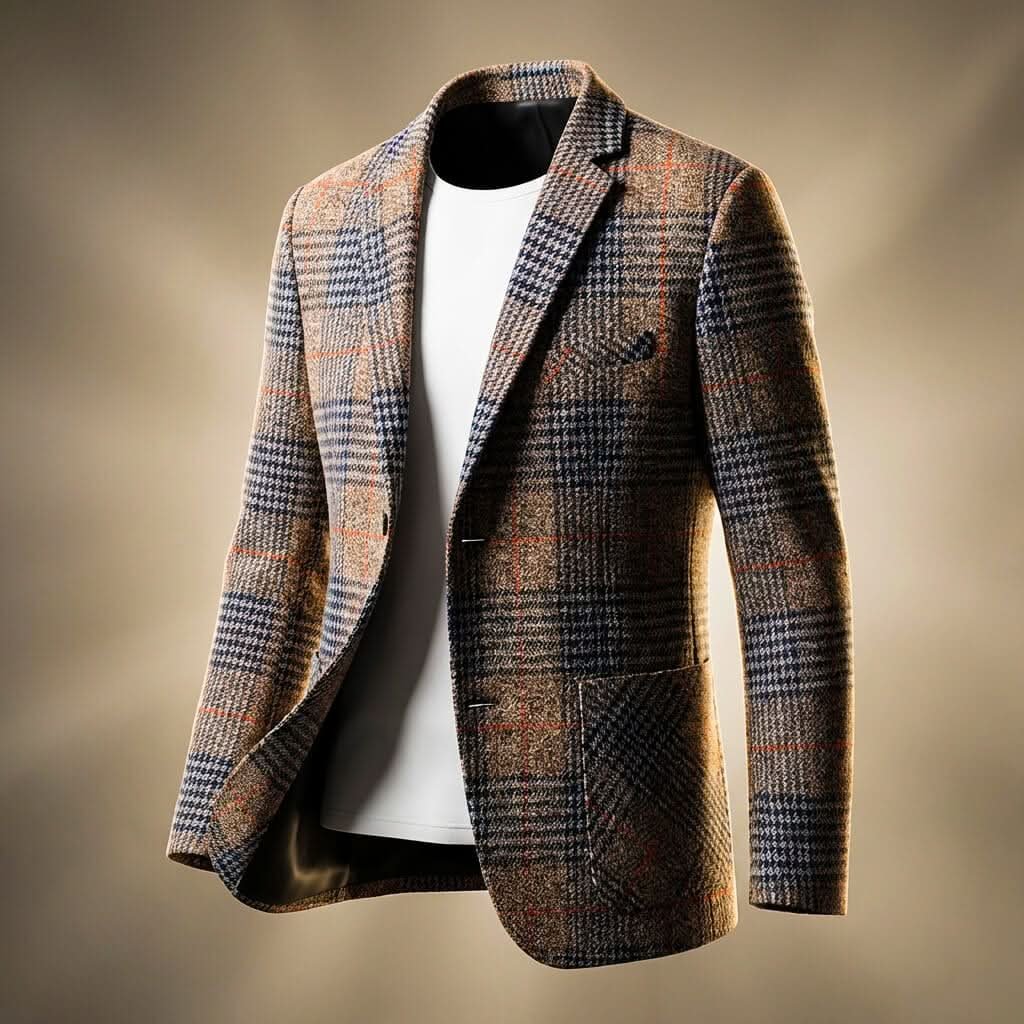 Langley | Tailored Blazer – Klassisches Hounds-tooth-Muster
