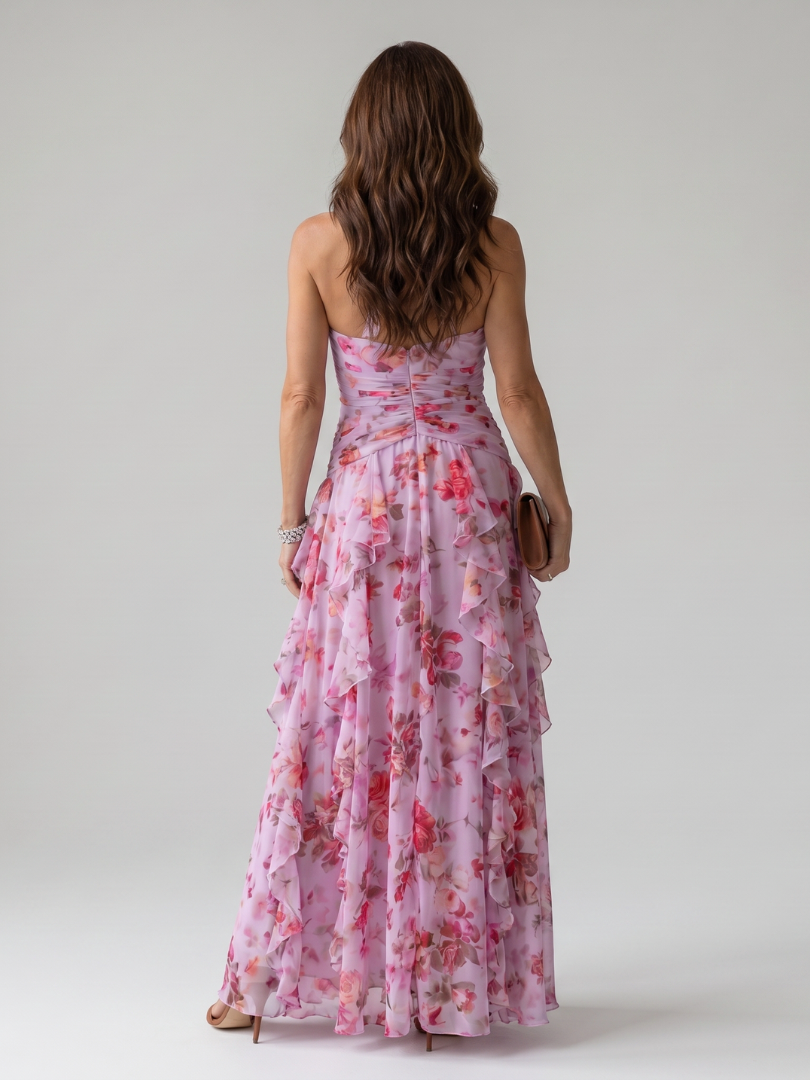 Nori | Floral Maxi Dress – Elegante Halter-Neck Silhouette