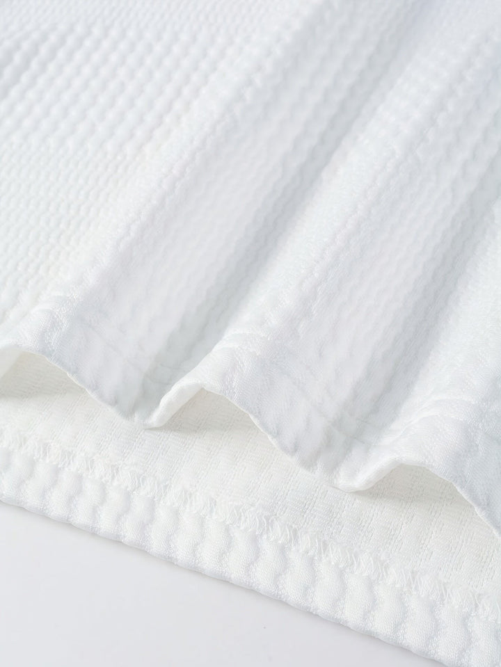 Fletcher | Langarm-Polohemd mit strukturiertem Design