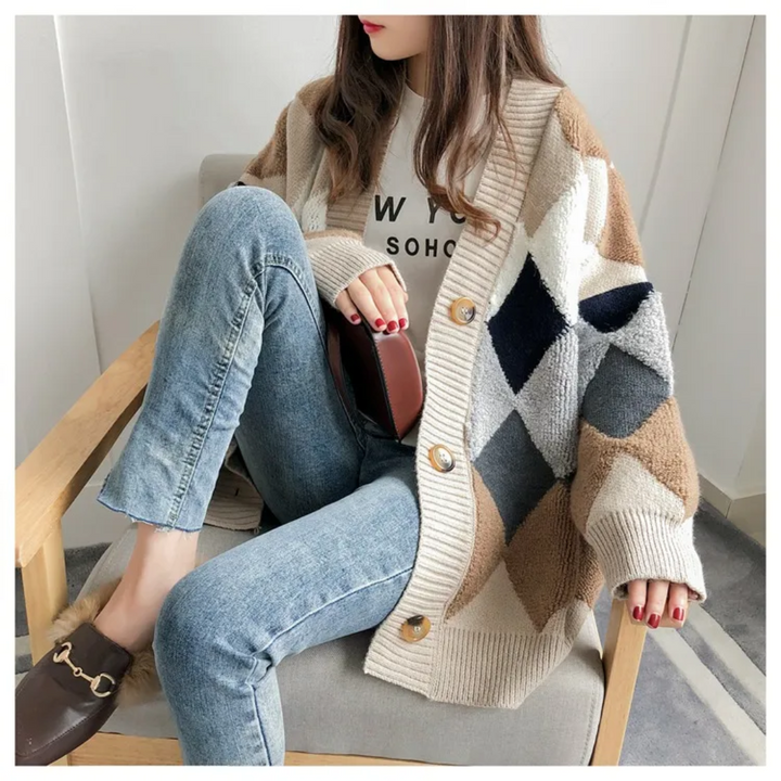 Maya | Moderne und Oversized Damen Strick Strickjacke
