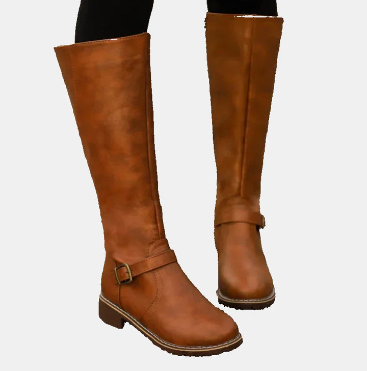 Giselle | Elegante kniehohe Reitstiefel mit Schnallendetails
