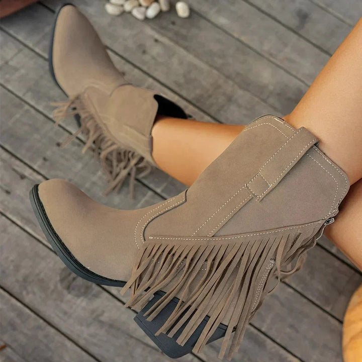 Julia | Elegante Cowboy-Stiefel mit Fransen im Western-Stil