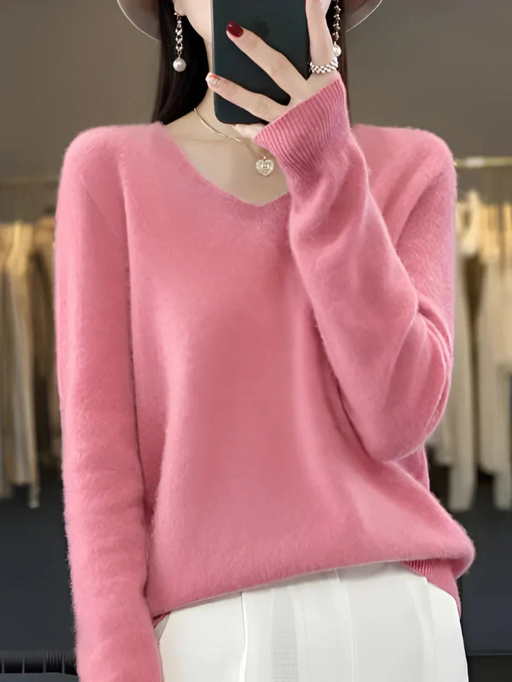 Isabella | Cashmere Sweater – Luxuriöser V-Ausschnitt für Frauen