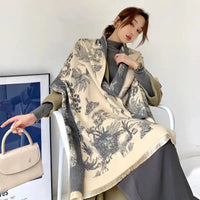 Amelie | Floraler Oversize-Scarve für Damen mit Eleganter und Femininer Note
