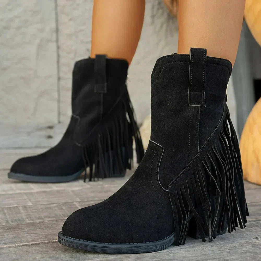Julia | Elegante Cowboy-Stiefel mit Fransen im Western-Stil