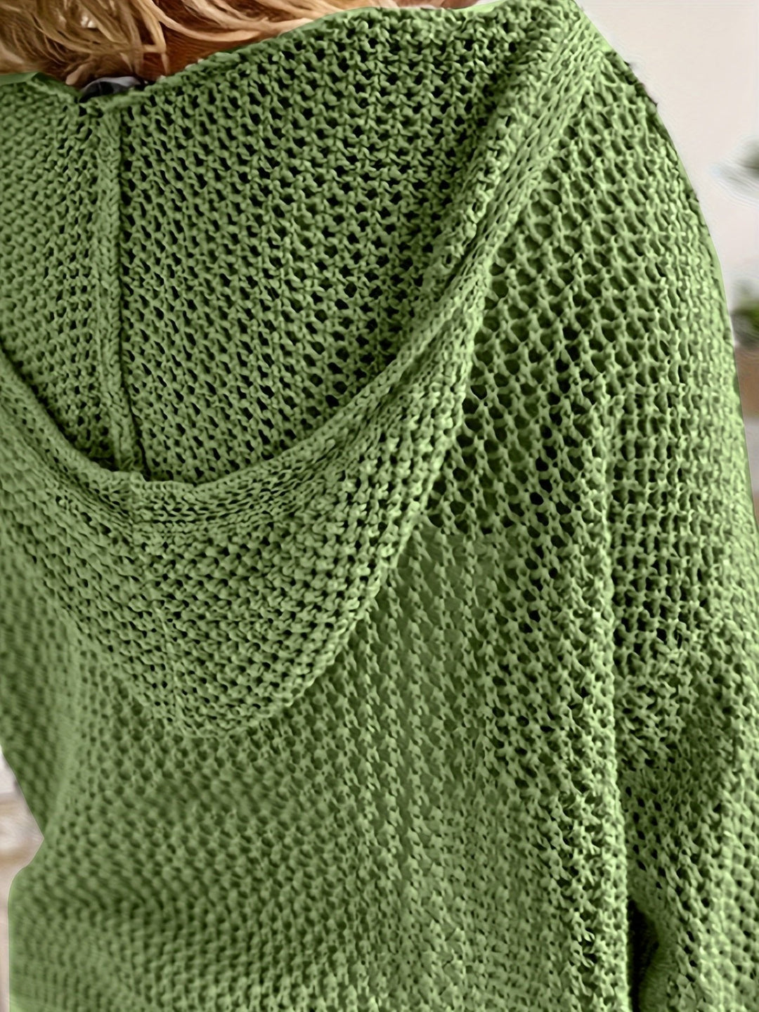 Delaney | Offener Strickpullover mit Kapuze