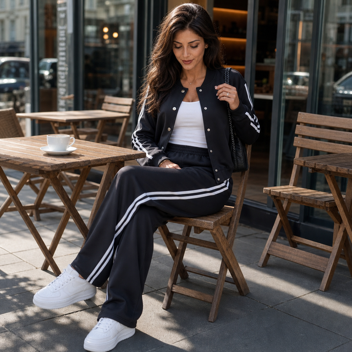 Wearbella | High-Waisted Wide-Leg Tracksuit Set – Komfortabel und Poliert