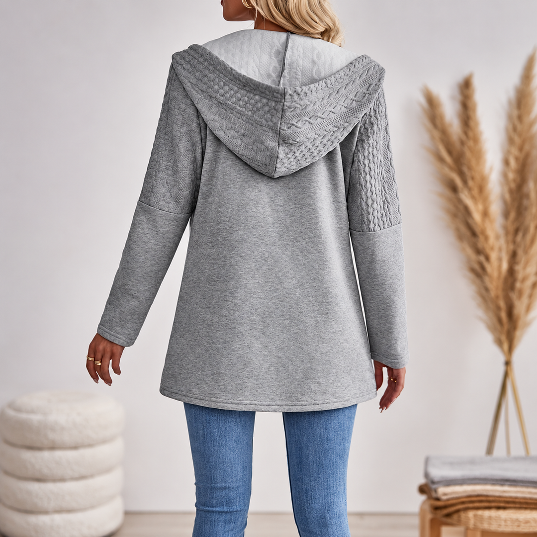 Wearbella | Cable-Knit Longline Zip-Up Hoodie – Bequemer Style für jeden Tag