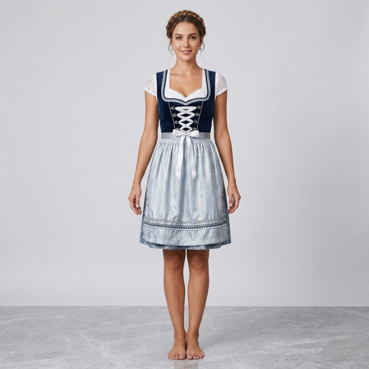 Kristin | Oktoberfest Dirndl Kleid Mit Romantischen Rüschendetails