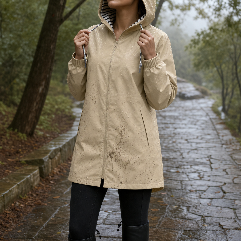 Rainfell | Wasserabweisende Kapuzen-Regenjacke
