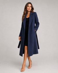 Aurélie | Eleganter Longline Wollmix-Trenchcoat Für Den Winter