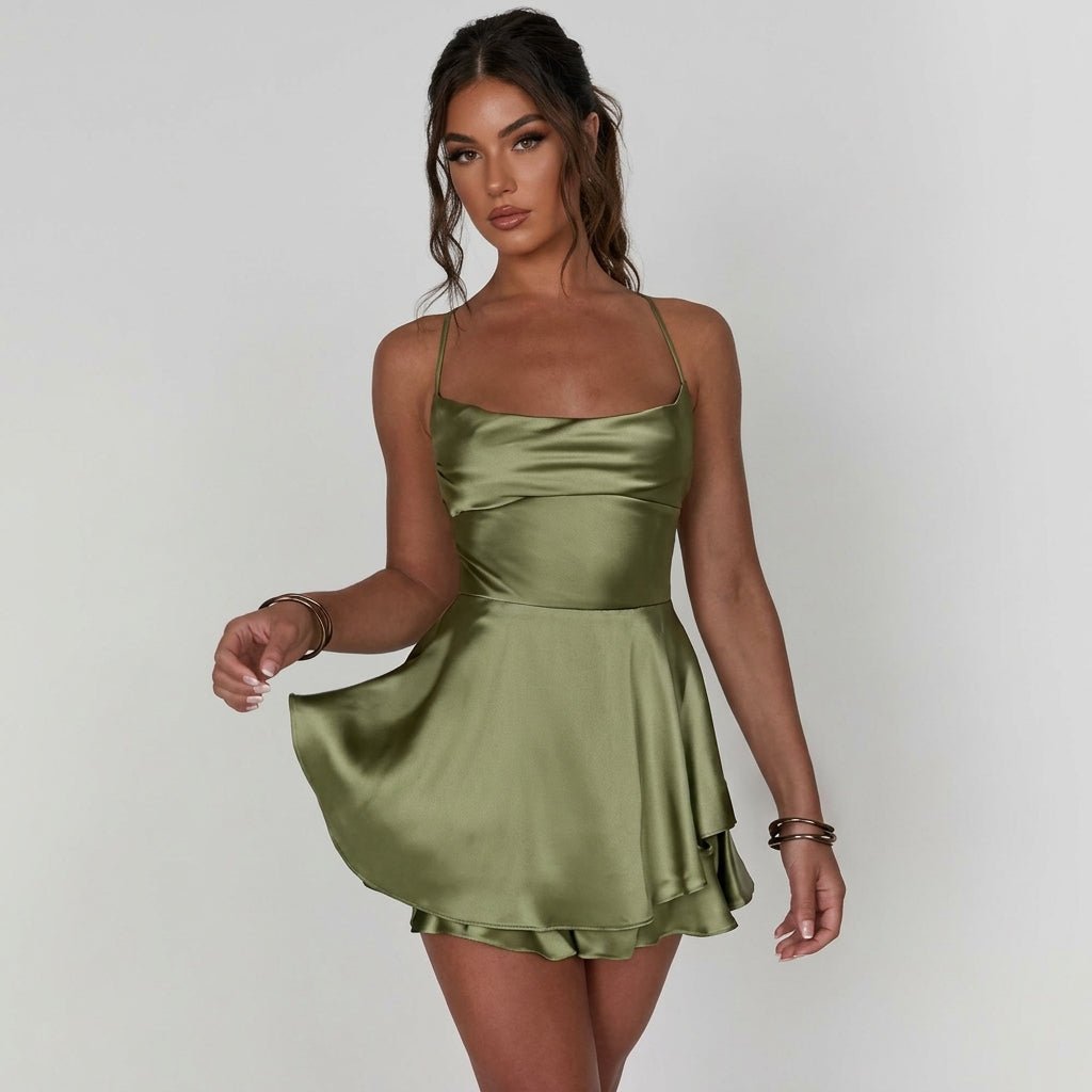 Amelie | Cocktailkleid – Rückenfrei mit geraffter Taille für Damen