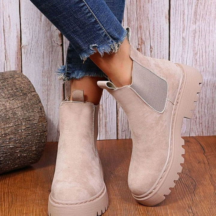 Greta | Chelsea Boots – Komfortable Damen Stiefeletten mit Plateau