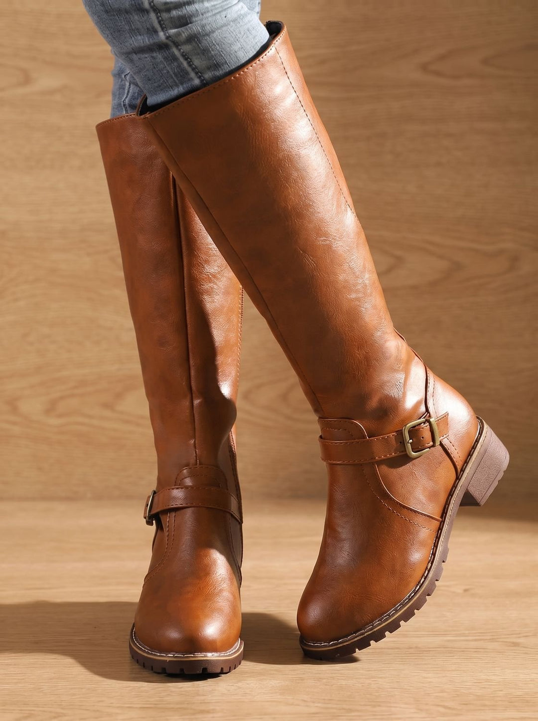 Amelia | Kniehohe Stiefel – Elegantes Design mit Schnalle für Damen