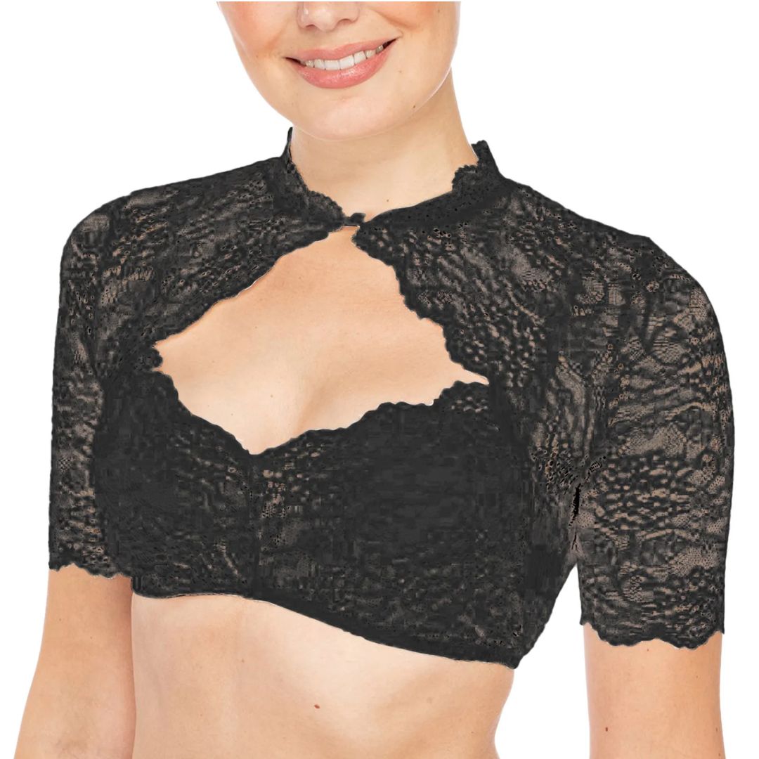 Julia | Oktoberfest Dirndlbluse Mit Eleganten Spitzendetails