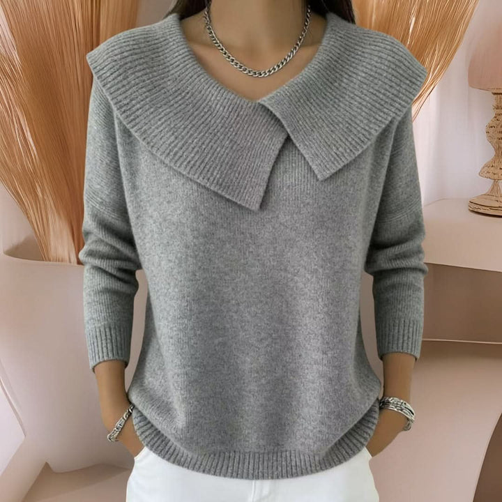 AMARA | Strickpullover mit elegantem Kragen