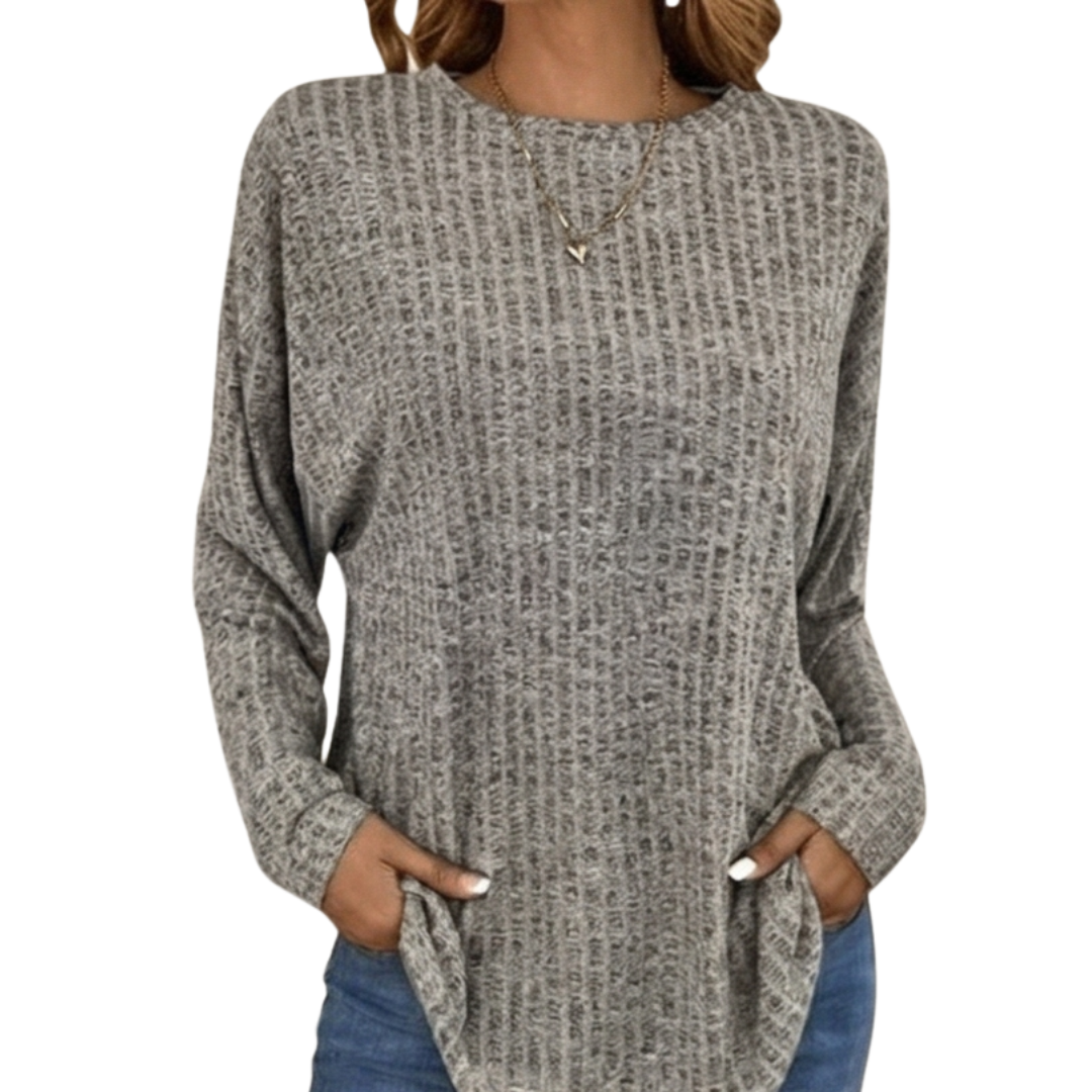 Wovelle | Waffle Knit Oversized Sweater – Flauschiger Komfort für Jede Gelegenheit