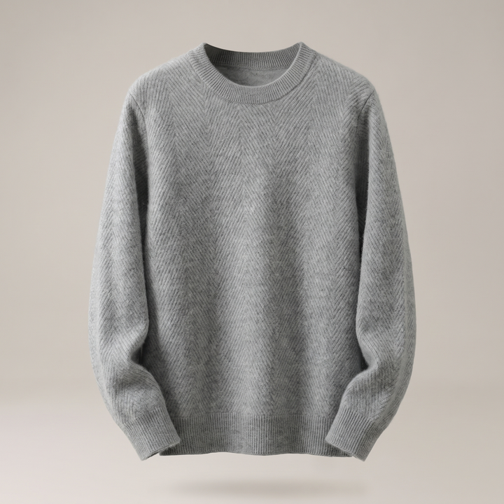 Cairo | Cashmere Sweater – Komfortabler Chevron-Strick für Männer