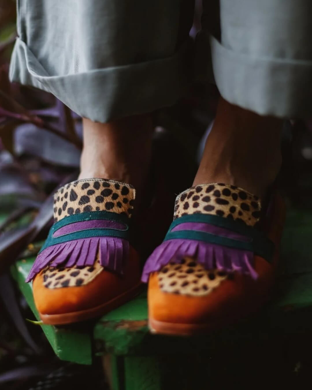 Rebecca | Ausdrucksstarke Animal-Print Loafer Mit Dekorativen Fransen