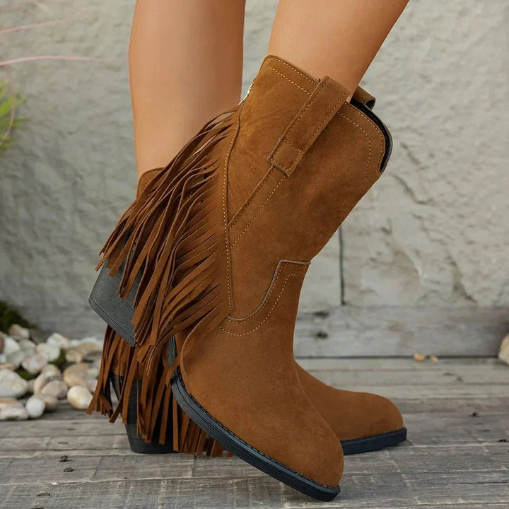 Julia | Elegante Cowboy-Stiefel mit Fransen im Western-Stil