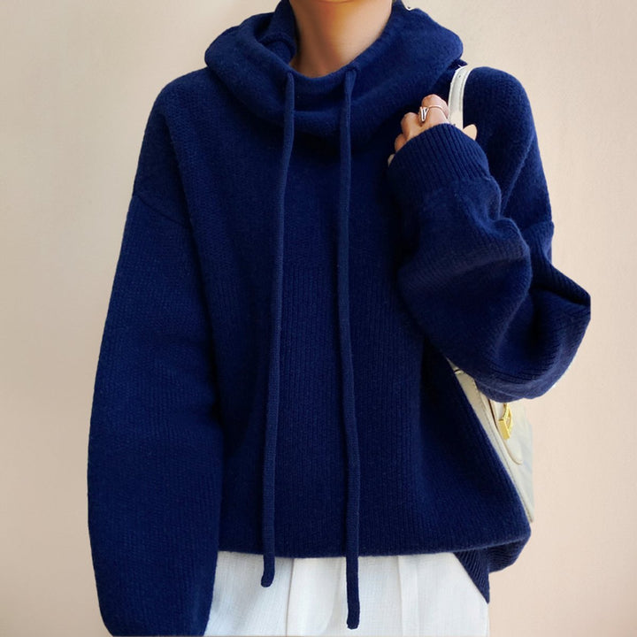 Elfriede | Oversize Strick-Turtleneck Sweater mit Kapuze