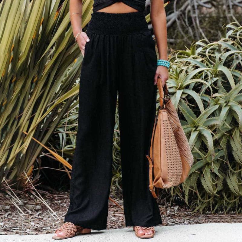 Anne | Airy and Elegant Linen Wide-Leg Trousers