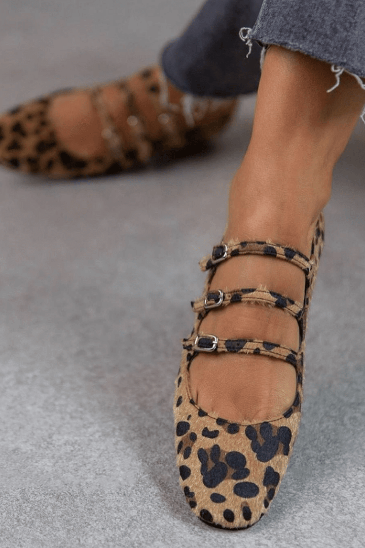 Aubrey | Leopard Loafers – Komfortable Triple Buckle für Frauen