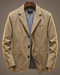 Erik | Moderner Baumwollblazer Mit Lässigem Denim-Look