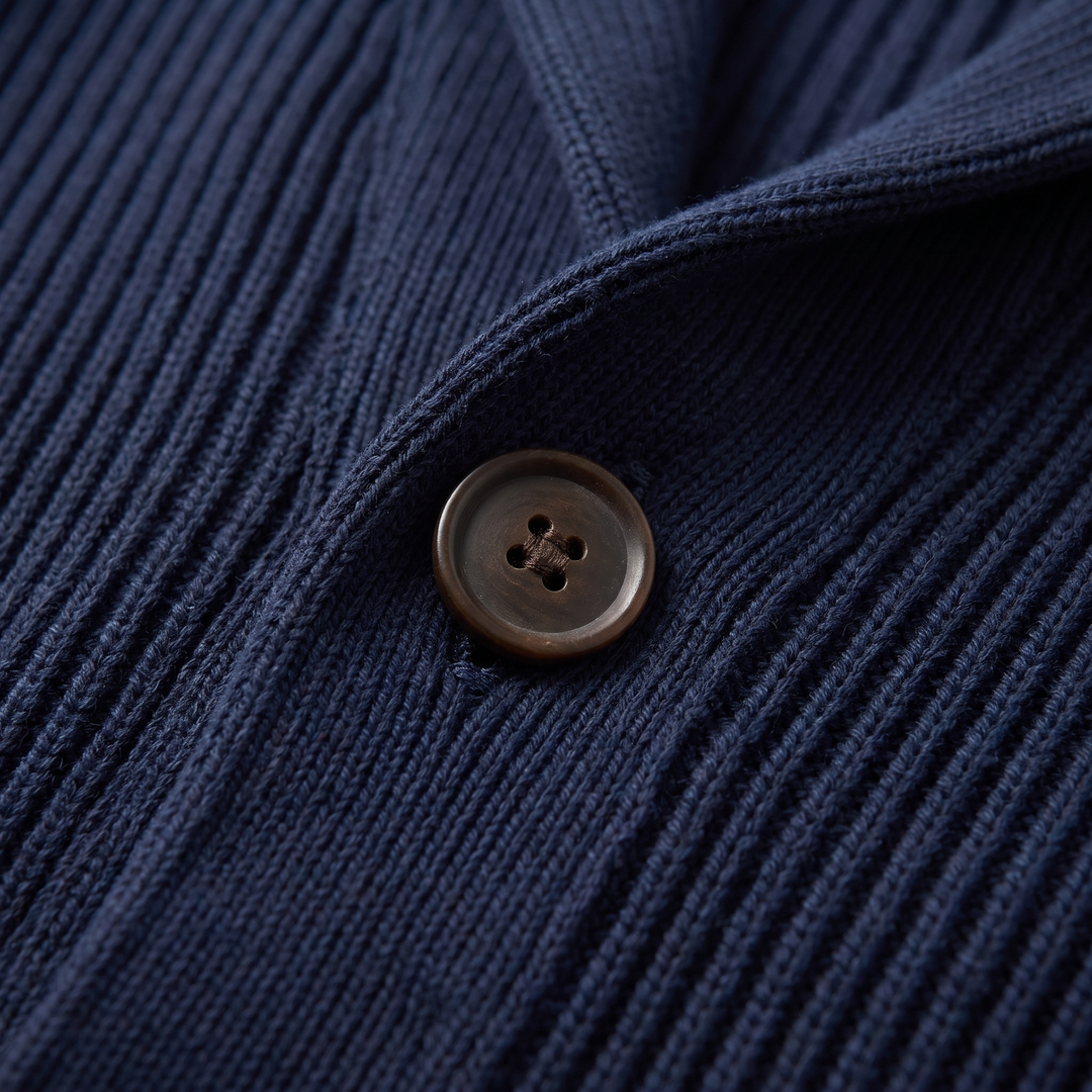 Ribbed | Ribbed Knit Blazer – Elegantes design für Männer