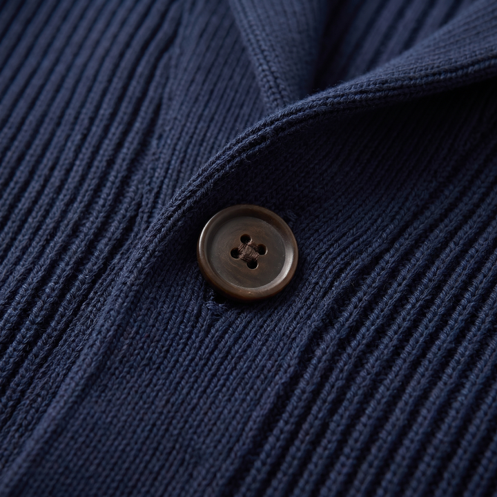 Ribbed | Ribbed Knit Blazer – Elegantes design für Männer