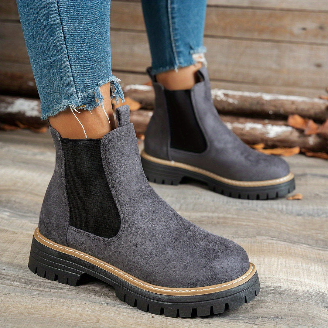Yvonne | Moderne Und Elegante Chelsea-Plateau-Stiefeletten