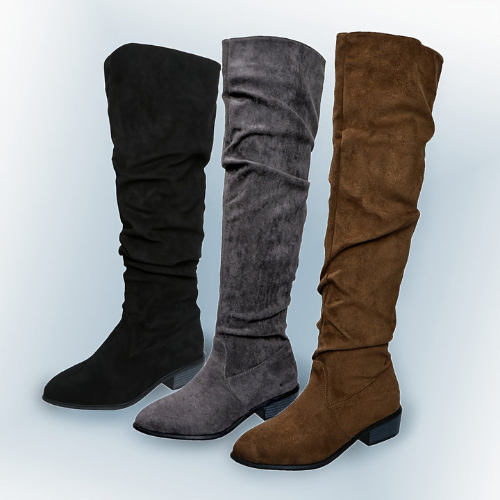 Matilda | Markante kniehohe Plateau-Stiefel mit Schnürung