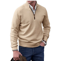 Owen | Eleganter Herren Strickpullover Mit Quarter-Zip