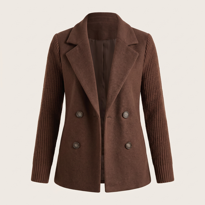 Kendra | Double Breasted Blazer mit Strickärmeln