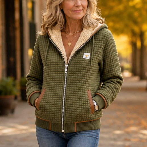 Hearthline | Waffelstepp-Jacke mit Kapuze – Warm und Stilvoll