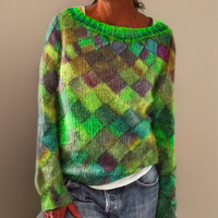 Isabella | Stylish Women's Knit Sweater with Diamond Pattern