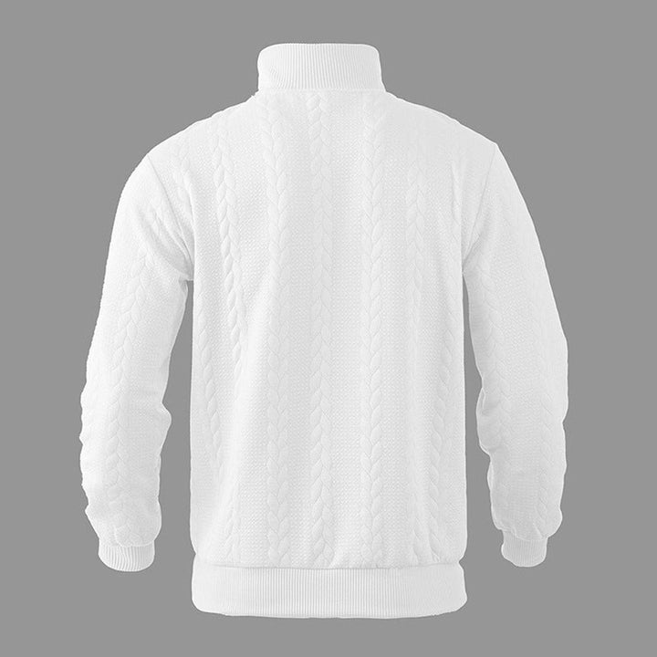 Julian | Klassischer Herren Zopfstrickpullover Mit Quarter-Zip