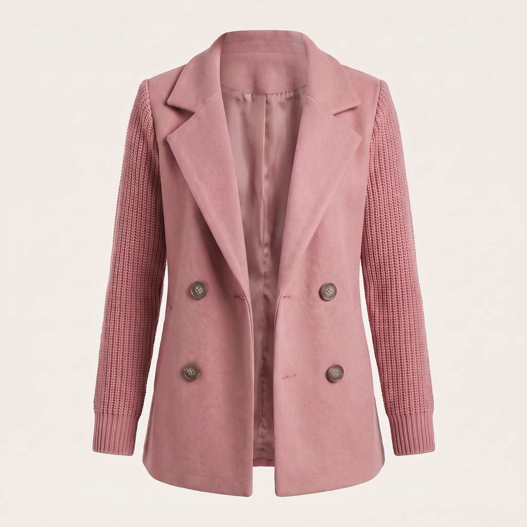 Kendra | Double Breasted Blazer mit Strickärmeln