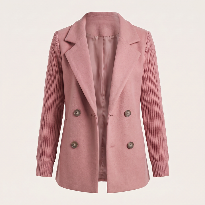 Kendra | Double Breasted Blazer mit Strickärmeln