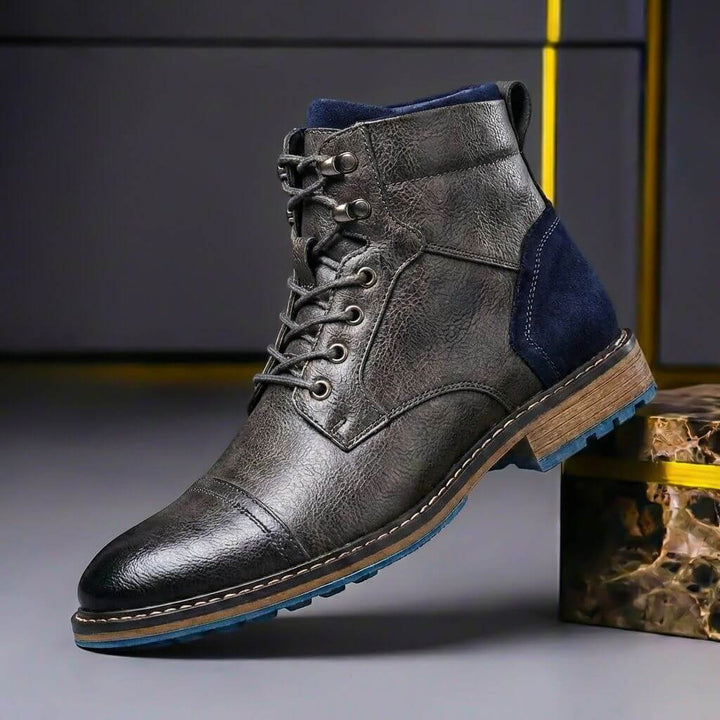 Jake | Two-Tone Leather Boots – Handcrafted Style for Men