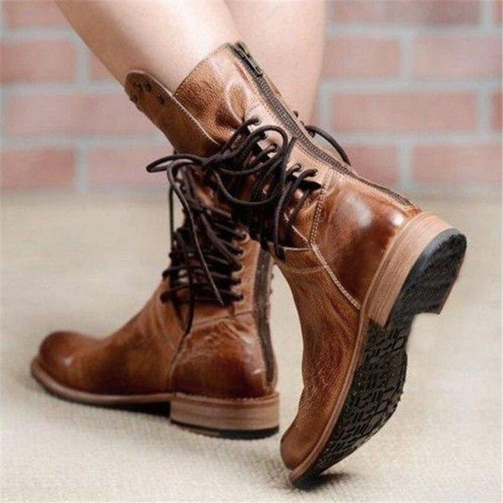 Penelope | Western-inspirierte Schnürstiefeletten mit Nieten