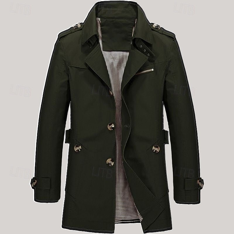 Lenny | Single-Breasted Trench Coat – Timeless Style for Men
